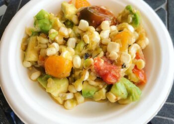 Grilled Corn and Kimchi Salad